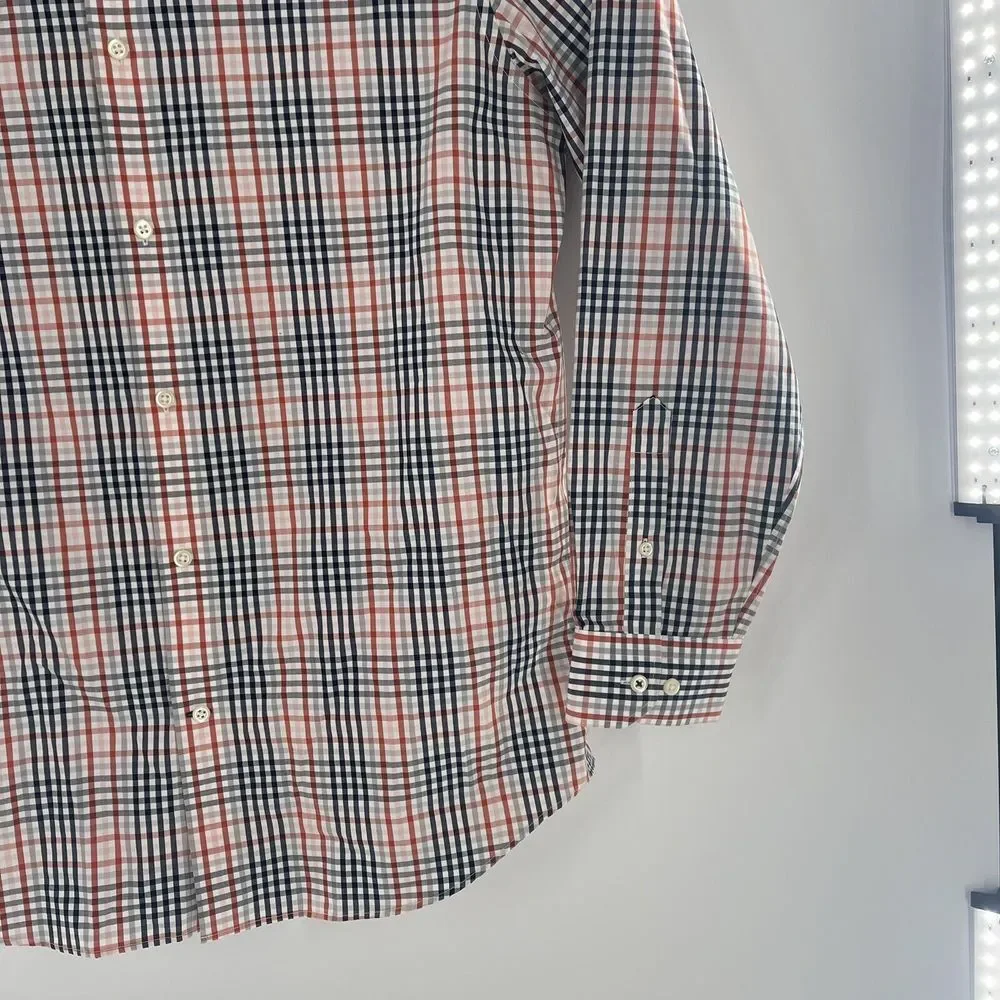 Banana Republic Camden Fit‎ Mens Large Multicolor Plaid Button Up Long Sleeve